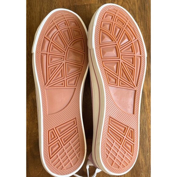 Pink Glitter Canvas Sneakers Womens Size 11 Shoes With White Laces Size 11 US - Picture 10 of 14